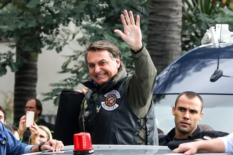 Jair Bolsonaro em motociata em São Paulo (Rodrigo Paiva/Getty Images)