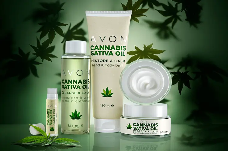 Linha de produtos da Avon à base de Cannabis: marca anunciou ampliação nesta semana (Avon/Divulgação)