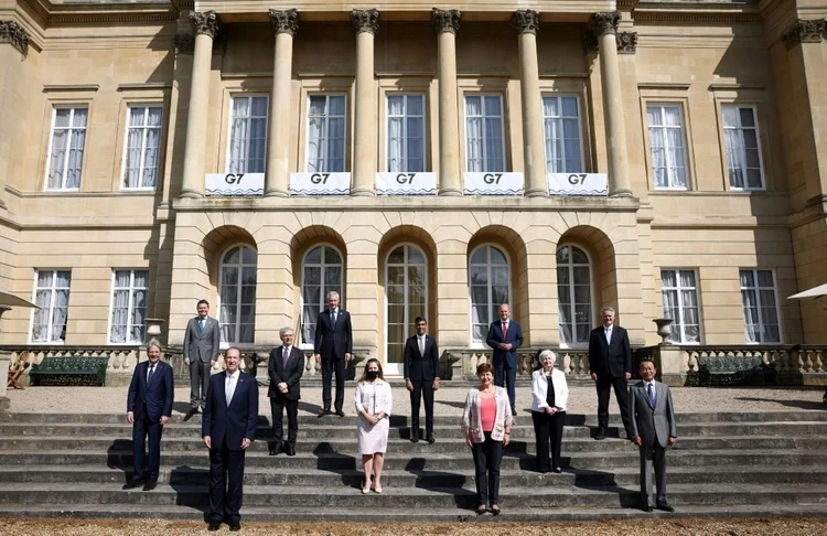 O G7, composto pelos sete países desenvolvidos com as maiores economias do mundo apoiou um imposto global que tributará multinacionais em pelo menos 15% (Jean-Baptiste Oubrier/AFP Photo)
