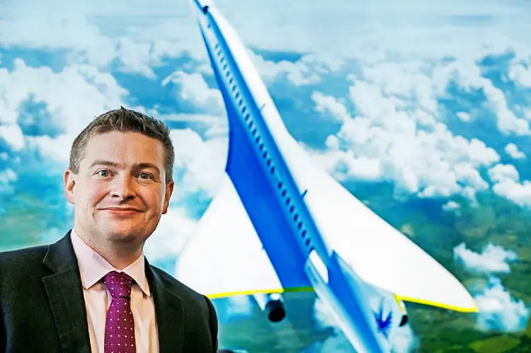 United Airlines: segundo a Boom Supersonic, o Overture sera apresentado em 2025, voará pela primeira vez em 2026 e começará a transportar passageiros em 2029 (AFP/AFP)