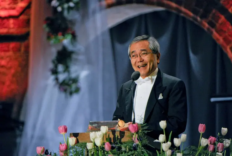 Nobel de Química: Ei-ichi Negishi, em 10 de dezembro de 2010 em Estocolmo, Suécia (AFP/AFP)