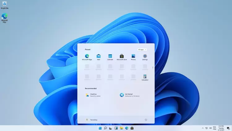 A nova interface do Windows 11 (Foto/Reprodução)