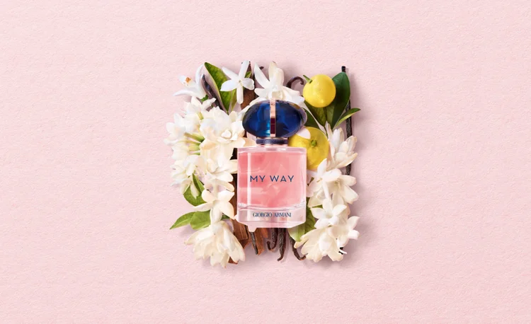 A fragrância My Way, de Giorgio Armani é o primeiro item carbono neutro da marca. (L'Oréal/Divulgação)