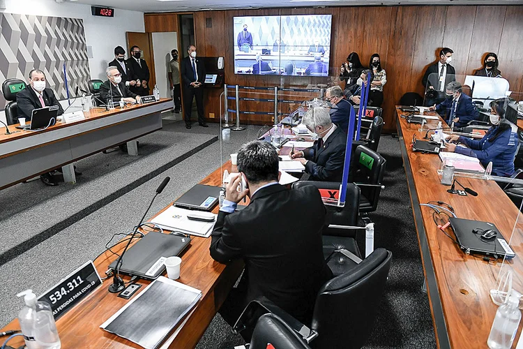CPI da Covid ouve Marcos Tolentino, empresário que teria oferecido carta-fiança irregular no contrato da Covaxin (Marcos Oliveira/Agência Senado/Flickr)