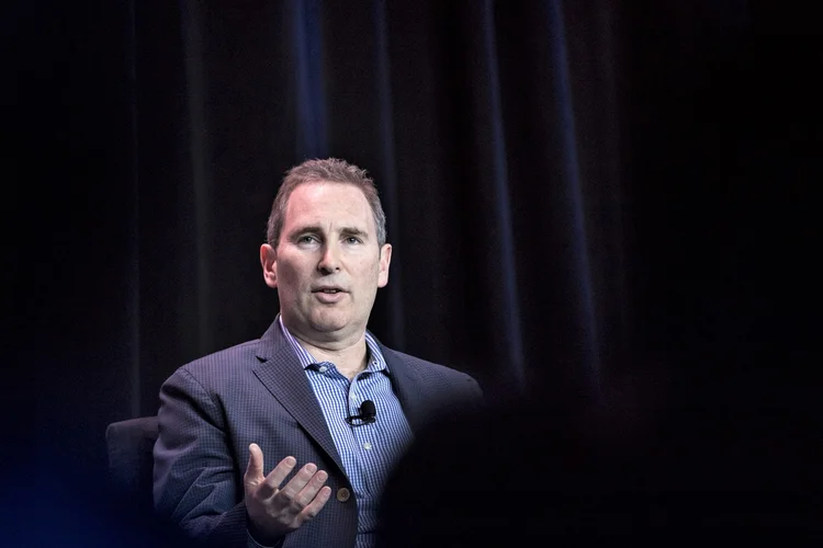 Andy Jassy, CEO da Amazon: antigos "conselheiros-sombra" posteriormente conseguiram posições de destaque dentro da Amazon (Bloomberg / Colaborador/Getty Images)