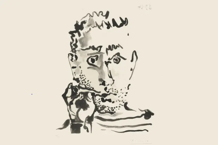 Fumeur V, obra de Pablo Picasso que foi transformada em NFT e depois destruída (Unique.One / Burned Picasso/Divulgação)