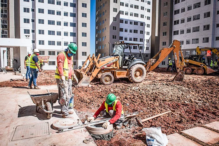 Obra de incorporadora em São Paulo: setor bate recorde de lançamentos em meio à pandemia | Germano Lüders/EXAME (Germano Lüders/Exame)