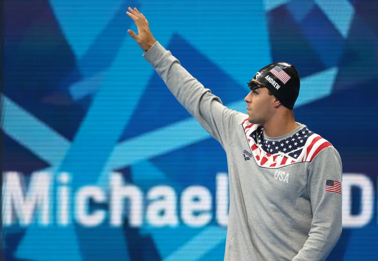 Michael Andrew: atleta se negou publicamente a ser vacinado (Tom Pennington/Getty Images)