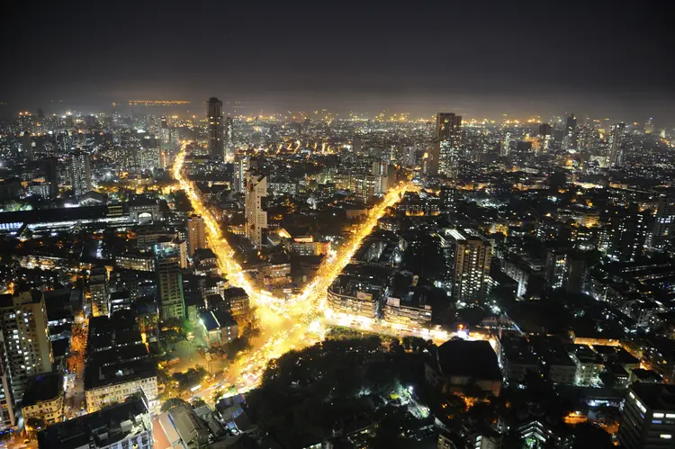 Vista aérea da cidade de Mumbai, na Índia: país já totaliza 100 unicórnios e inovação chama atenção (Getty Images/Getty Images)