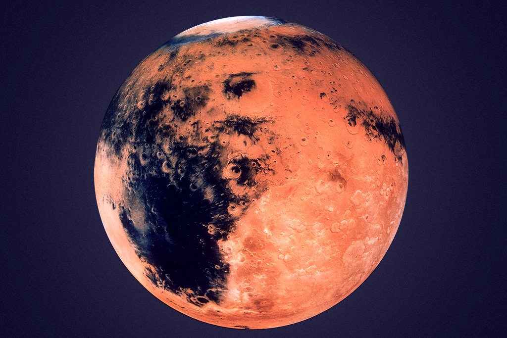 Planeta Marte em foto do telescópio espacial da Nasa (Getty Images/Hulton Archive)