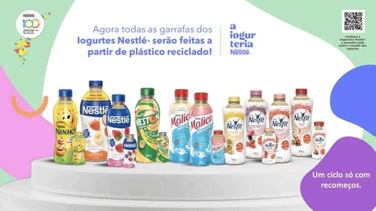 Nestlé: o compromisso global é ter 100% das embalagens recicladas até 2025. (Bússola/Reprodução)