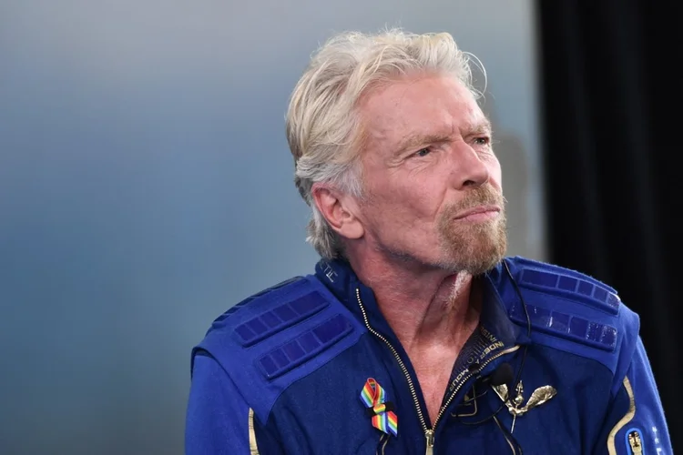 Richard Branson gastou mais de US$ 1 bilhão para ir ao espaço (Patrick T. FALLON/AFP)