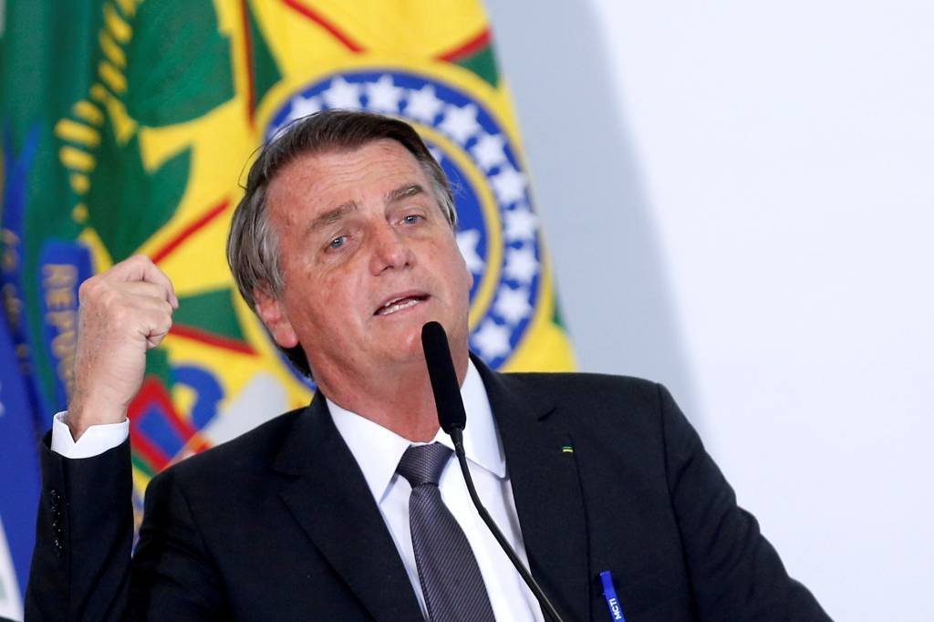 Presidente Jair Bolsonaro durante cerimônia no Palácio do Planalto
13/07/2021 REUTERS/Adriano Machado (Adriano Machado/Reuters)