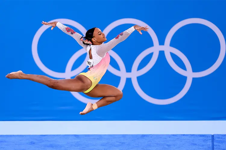Rebeca Andrade é uma das favoritas a conquistar uma medalha em Paris 2024. (Lisi Niesner/Reuters)