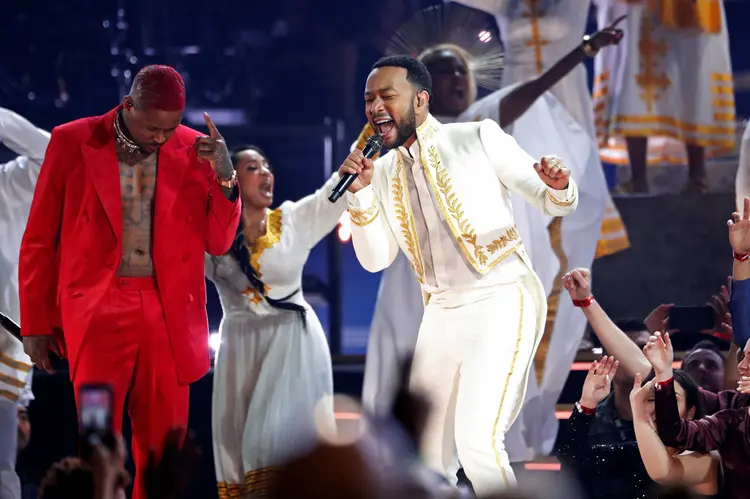 YG se apresenta com John Legend na 62ª edição do Grammy Awards em Los Angeles, Califórnia, EUA. (Mario Anzuoni/Arquivo/Reuters)