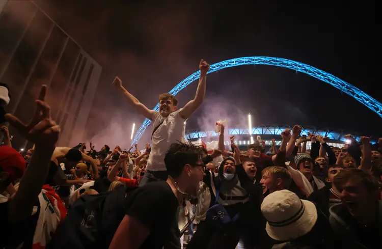 Comemoração Itália x Inglaterra em Wembley, Londres. (Action Images/Lee Smith/Reuters)