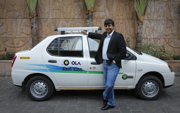 Ola: Bhavish Aggarwal, fundador da empresa indiana de transporte de passageiros (Shailesh Andrade/Reuters)