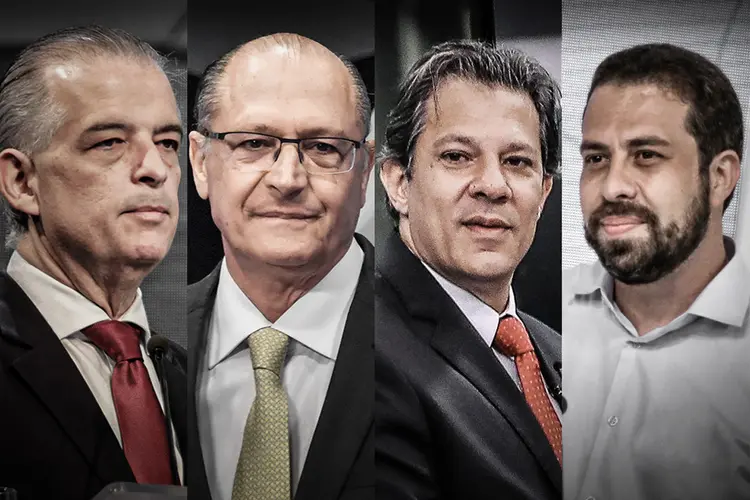 França, Alckmin, Haddad e Boulos. Fotos: divulgação. (Arte/Exame)