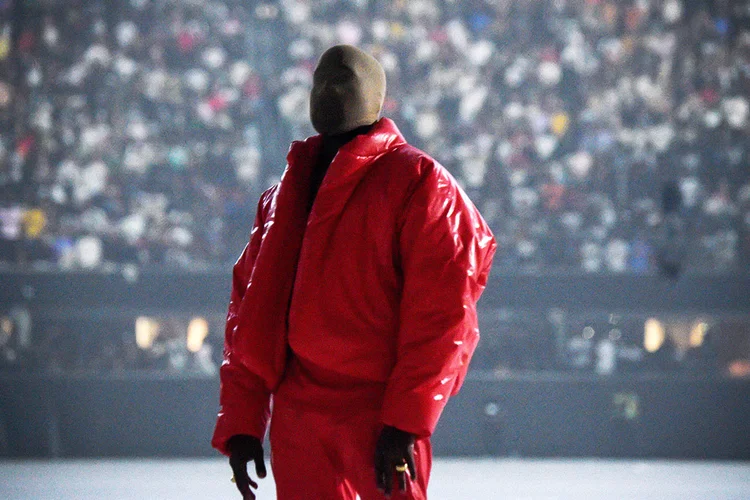 Kanye West no evento de lançamento do álbum Donda.  (Kevin Mazur/Universal Music Group/Getty Images)