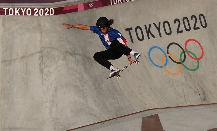 Skate park: modalidade estreia nesta terça-feira nos Jogos de Tóquio e conta com a participação de três brasileiras (Ezra Shaw/Getty Images)