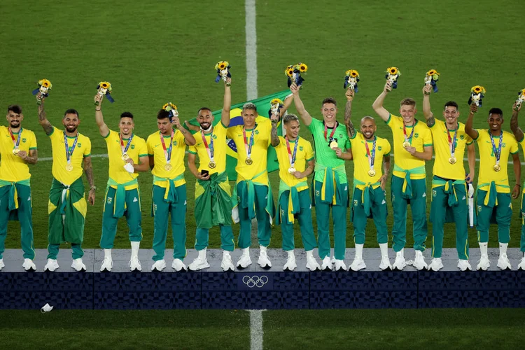 Seleção brasileira: camisa da Nike exposta (Clive Mason/Getty Images)