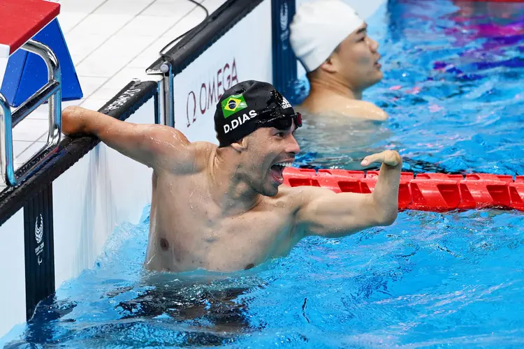 Daniel Dias comemora bronze nos 100m livre da classe S5 em Tóquio
 (Alex Davidson/Getty Images)