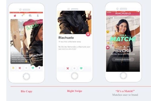 Riachuelo cria case em parceria com Tinder sugerindo like em si mesmo