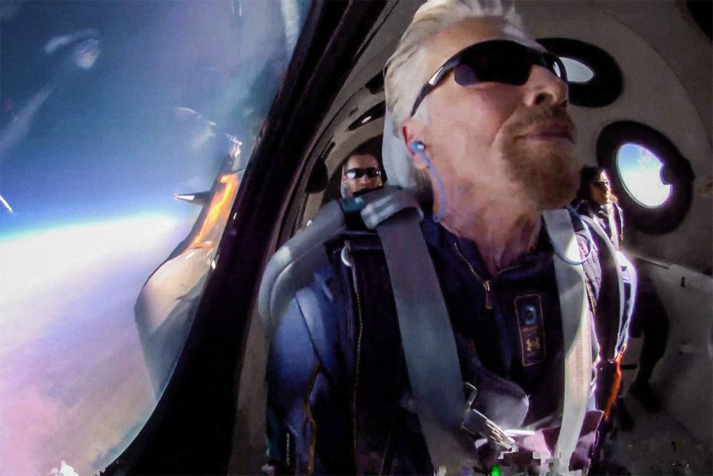 Richard Branson: bilionário foi ao espaço em foguete da Virgin Galactic (Virgin Galactic/Divulgação)