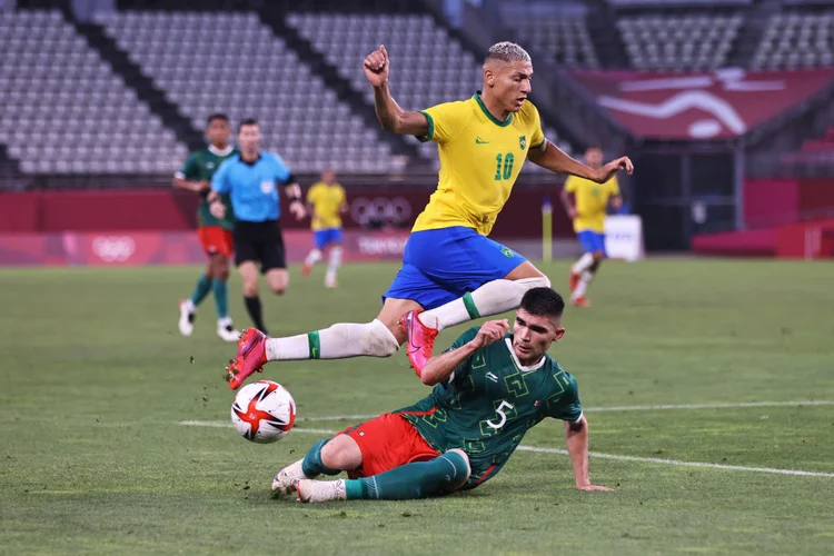 Partida entre Brasil e México durante as Olimpíadas de 2021 (Buda Mendes/Getty Images)