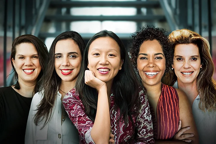 Dani Junco, Milena Fonseca, Bedy Yang, Amanda Graciano, Ana Virginia Carnaúba: lideranças femininas de destaque (Montagem de Eduardo Frazão/Divulgação)