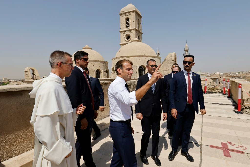Macron visita Mossul, antigo reduto do Estado Islâmico no Iraque