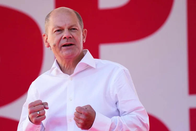 Olaf Scholz, do Partido Social Democrata (SPD): marcando o retorno da esquerda ao poder (AFP/AFP)