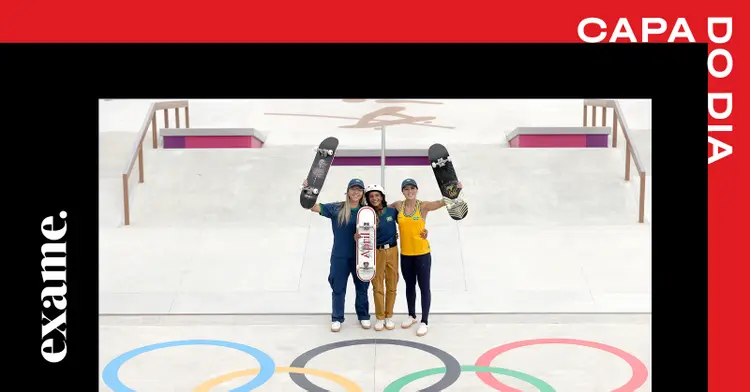 Pamela Rosa, Rayssa Leal e Letícia Bufoni, do skate street: Olimpíadas unem todas as tribos políticas nas redes sociais (Ezra Shaw/Getty Images)
