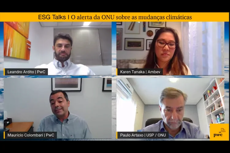 ESGTalks: at an event held by PwC, experts talk about the UN's warning on climate change (PwC/Divulgação)