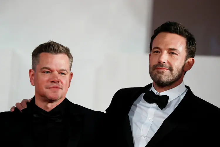 Matt Damon e Ben Affleck.  (Yara Nardi/Reuters)