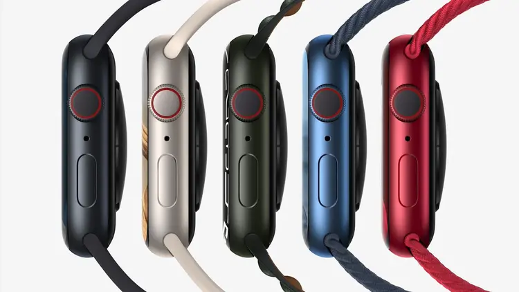 Cores dos novos Apple Watch Series 7 (Apple/Reprodução)