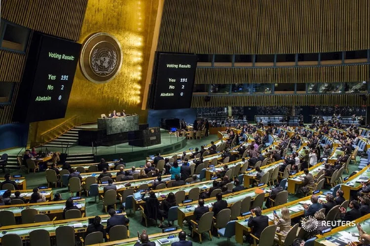 ONU: dentro da ONU, havia receio de gerar desigualdades no acesso ao fórum ao estabelecer exigência de comprovante de vacinação (Lucas Jackson/Reuters)