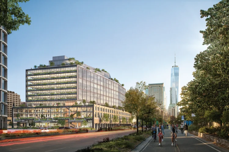 St. Johns Terminal: edifício é a mais cara aquisição nos EUA de um prédio empresarial desde o início da pandemia (COOKFOX Architects/Divulgação)