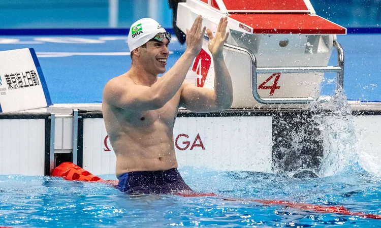 Finais da Natação no Tokyo Aquatics Center. (Miriam Jeske/CPB/Agência Brasil)
