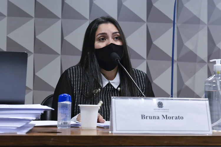 Advogada Bruna Morato, representante de médicos que denunciaram a Prevent Senior, na CPI da Covid  (Roque de Sá/Agência Senado)