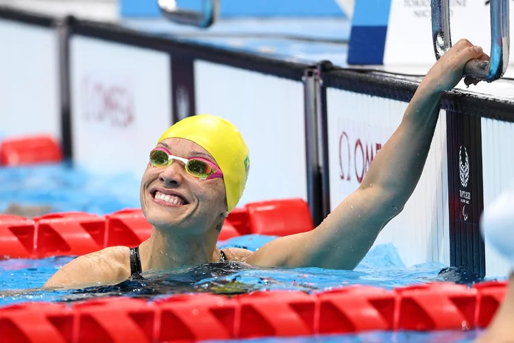 Maria Carolina Santiago: nadadora já conquistou 5 pódios em sua estreia paralímpica.  (Alex Davidson/Getty Images)