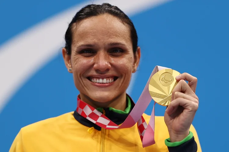 Paralimpíadas: Maria Carolina Santiago em Tóquio. (Dean Mouhtaropoulos/Getty Images)