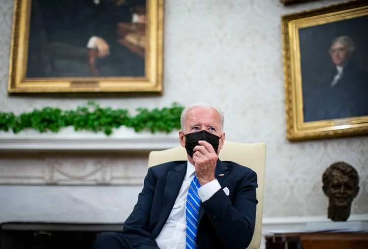 Biden: Pode haver poucas evidências tangíveis no cenário global para provar que Biden pode liderar o caminho a seguir (Al Drago-Pool/Getty Images)