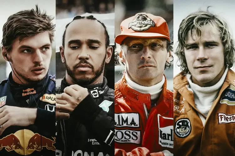 "Quando a luz vermelha se apaga e começa a corrida, o inglês Lewis Hamilton e o alemão Max Verstappen têm muito em comum". (Arte/Exame)