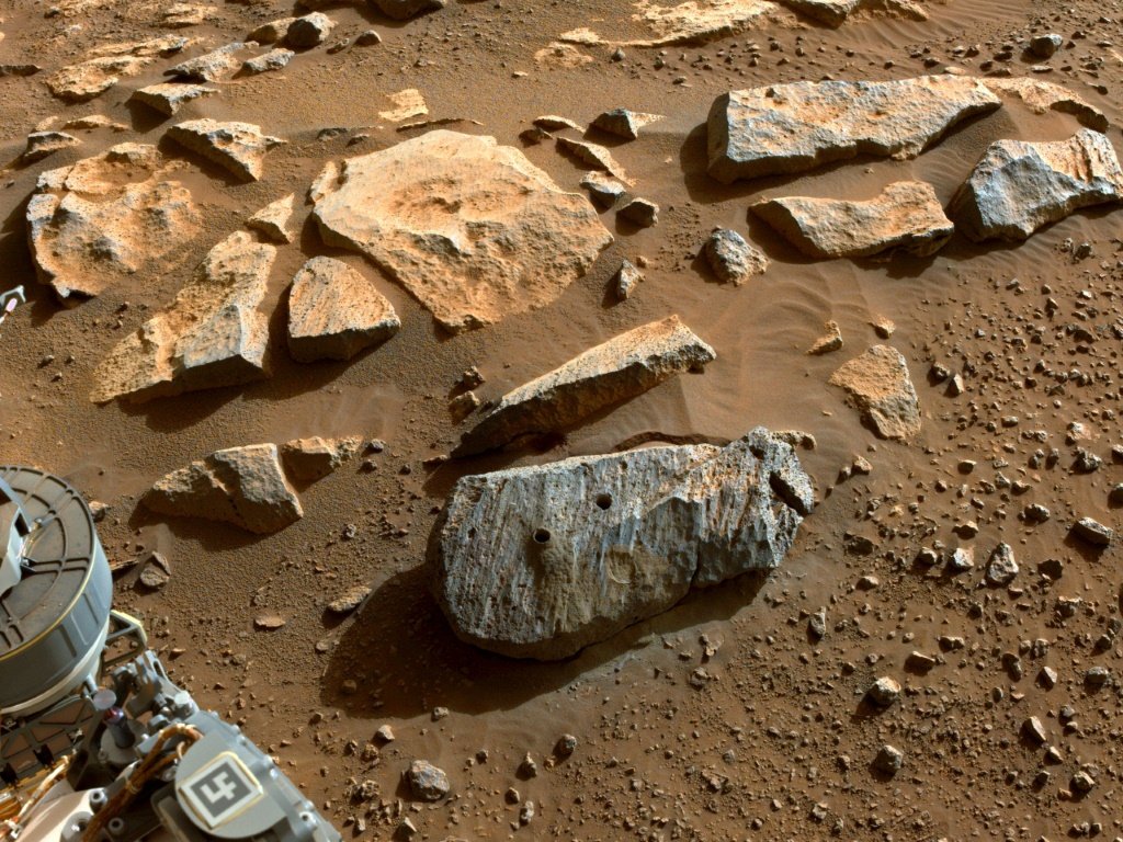 Rocha colhida em Marte pode ser de origem vulcânica