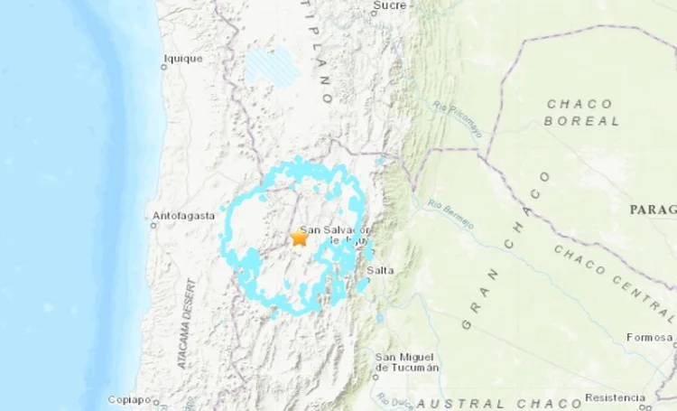 Ainda não há informações sobre feridos (USGS/Reprodução)