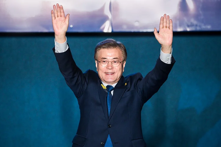 Moon Jae-in, presidente sul-coreano (SeongJoon Cho/Bloomberg)