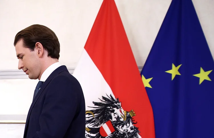 Sebastian Kurz, chanceler da Áustria, renuncia neste sábado, 9 de outubro, em meio a investigações de corrupção (Lisi Niesner/Reuters)