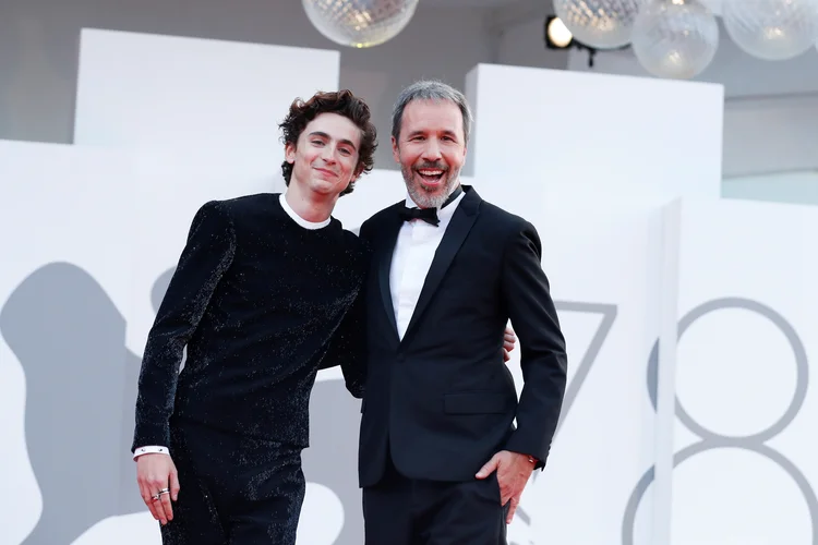 O ator Chalamet e o diretor Villeneuve. (Yara Nardi/File Photo/Reuters)