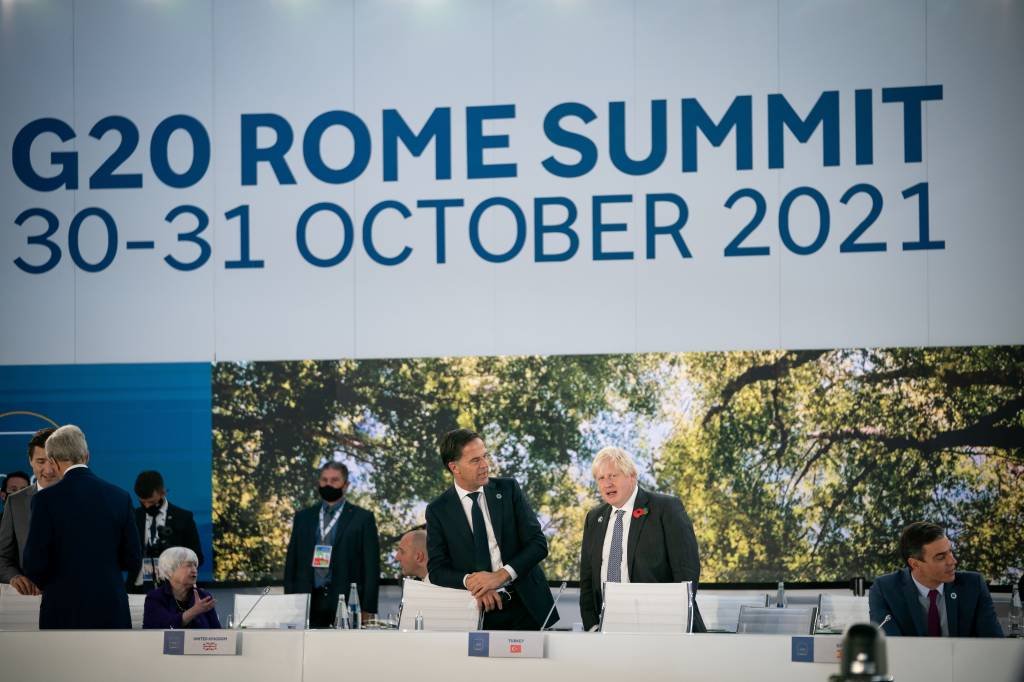 Líderes mundiais durante reunião do G20 em Roma (Foto/Reuters)